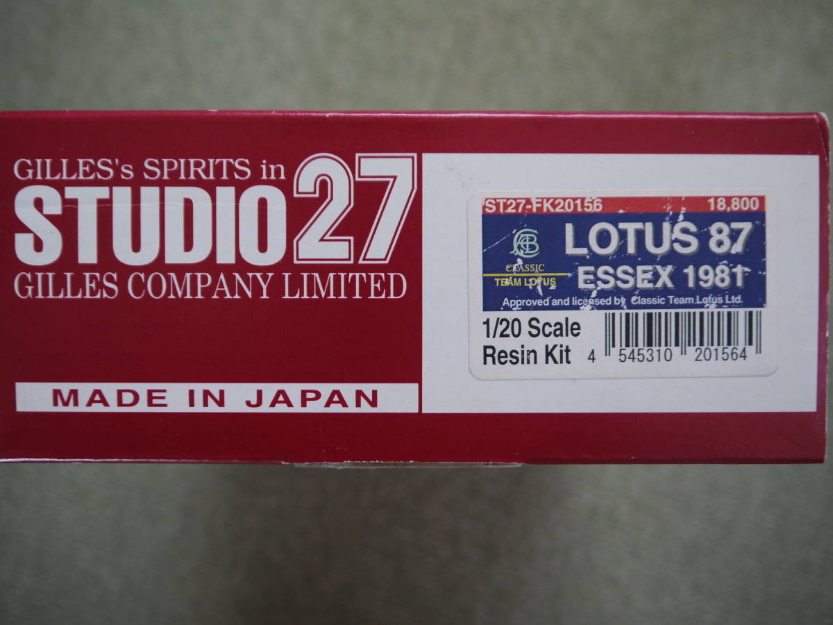スタジオ27製1/20 ロータス87ESSEX STUDIO27 1&frasl;20 Lotus 87 \"ESSEX\" \u002781 SDF20156 F1 decal | eBay