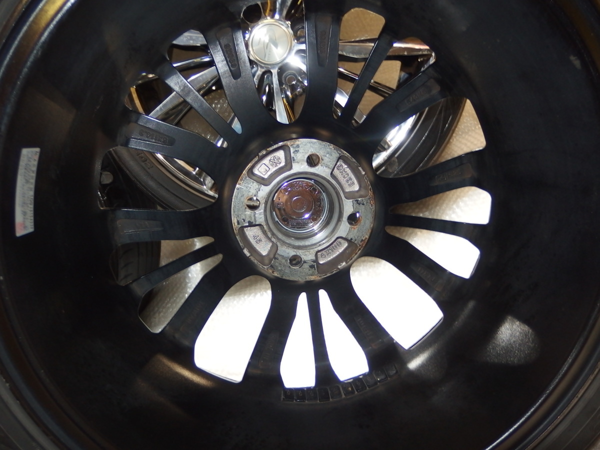 限定先行予約販売 WedsレオニスＶＸ17インチアルミホイール+ダメタイヤ付き4本 205/45R17 17x7j+45 4H-100　コンパクトカー