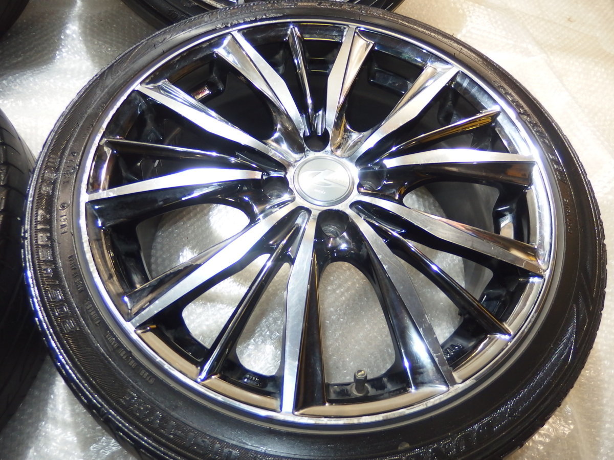 限定先行予約販売 WedsレオニスＶＸ17インチアルミホイール+ダメタイヤ付き4本 205/45R17 17x7j+45 4H-100　コンパクトカー