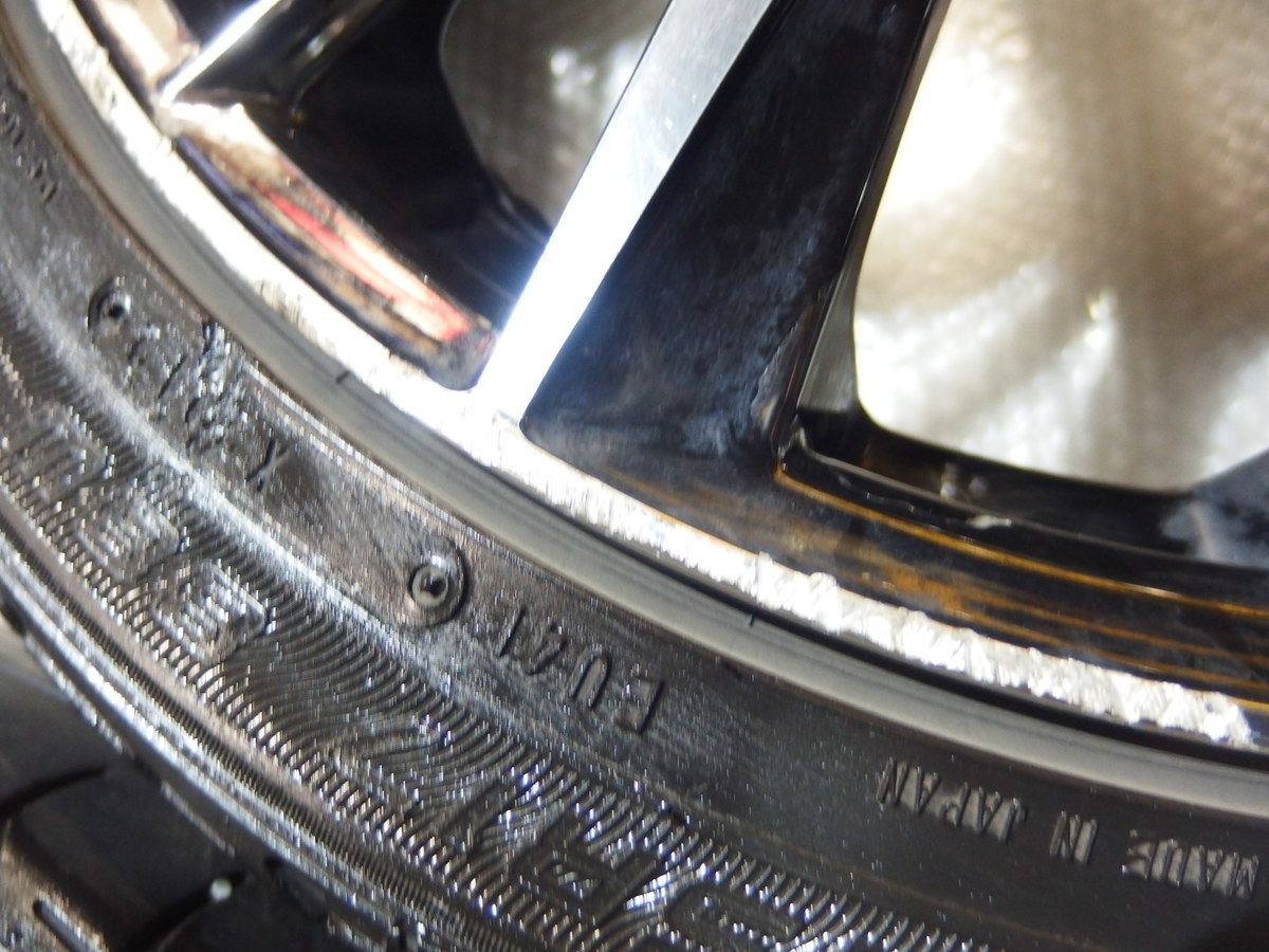 限定先行予約販売 WedsレオニスＶＸ17インチアルミホイール+ダメタイヤ付き4本 205/45R17 17x7j+45 4H-100　コンパクトカー