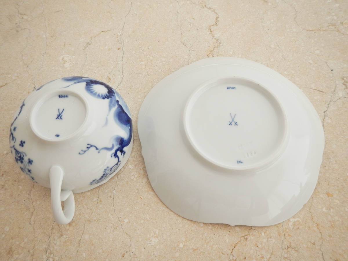 MEISSEN マイセン ブルーオーキッド ティーカップ＆ソーサー 1級品