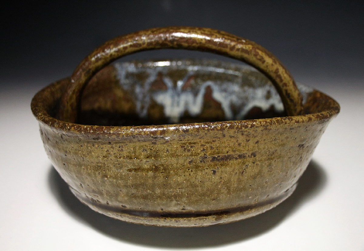 仁清写 金銀色絵四君子文 手桶茶器 井口海仙好、在判箱書