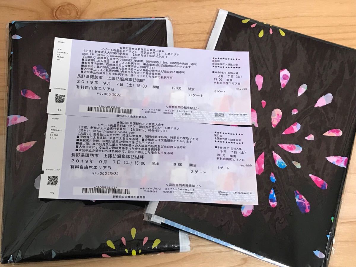 第37回 全国新作花火競技大会 最前列 花火シート席