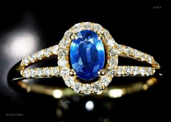 極美】【定価38万】18金製 高純度 ダイヤモンド サファイア リング 
