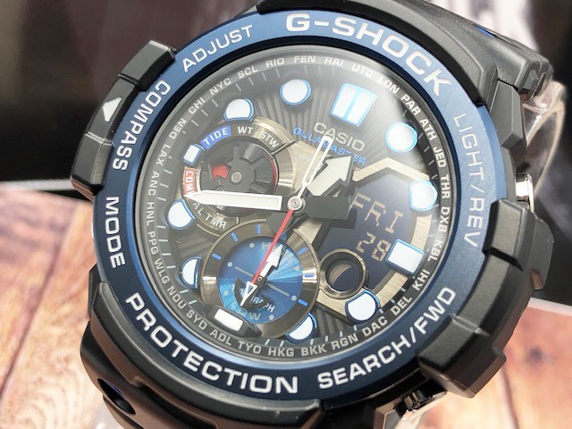 1円 新品 CASIO カシオ G-SHOCK Gショック スーパーイルミネーター ツインセンサー アナログ デジタル アナデジ メンズ 腕時計