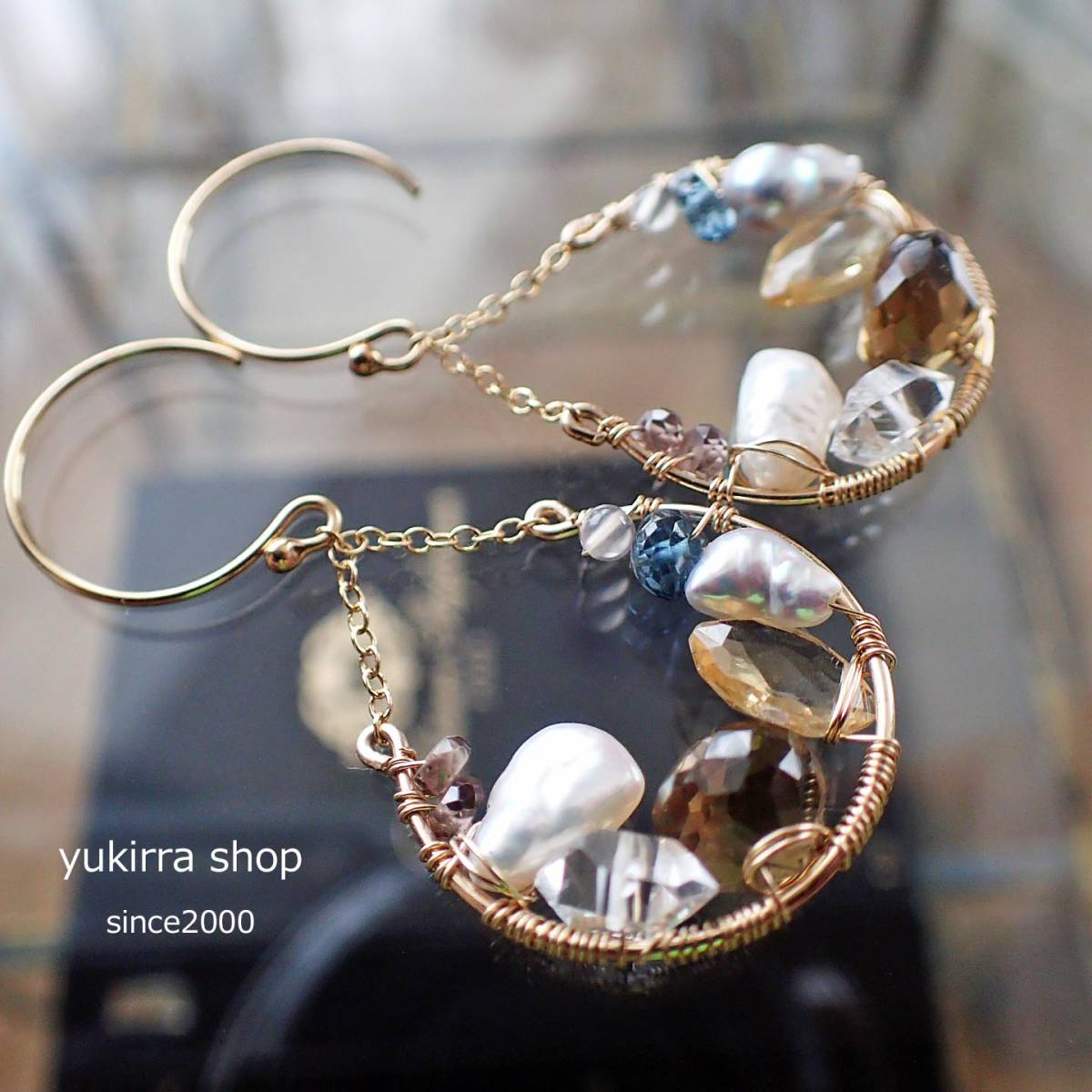 ○yukirra shop○ハーキマーダイヤモンド＆シトリン＆ジェムストーン 