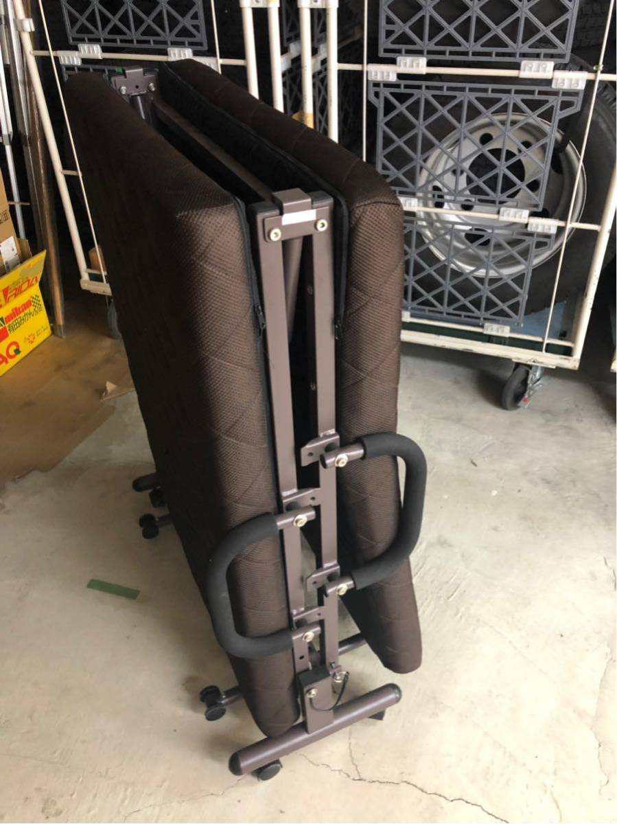 折りたたみベッド リクライニング 中古 折り畳みベッド ブラウン