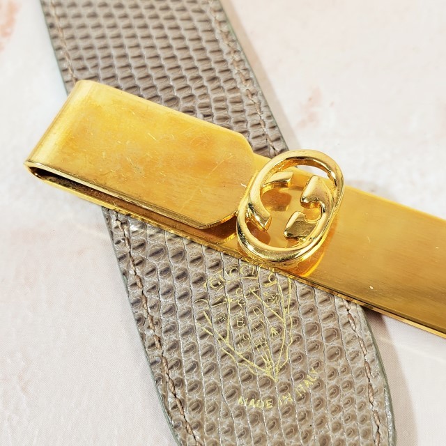 オールドグッチ  リザードケース付 ペーパーナイフ 伊製 グッチ GUCCI リザード - ヴィンテージ アクセサリー オールドグッチ ペーパー