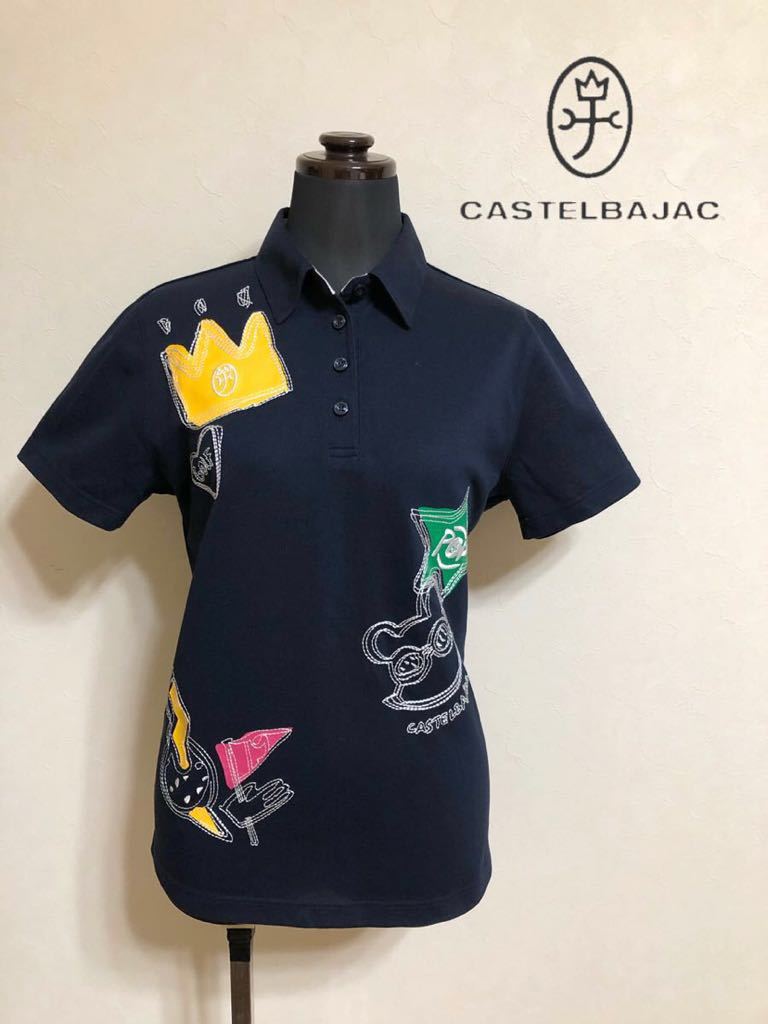  CASTELBAJAC GOLF カステルバジャック ゴルフ レディース ドライポロシャツ トップス サイズ42 半袖 ネイビー 日本製 24270-218(女性用)｜売買されたオークション情報、yahooの商品情報をアーカイブ 女性用