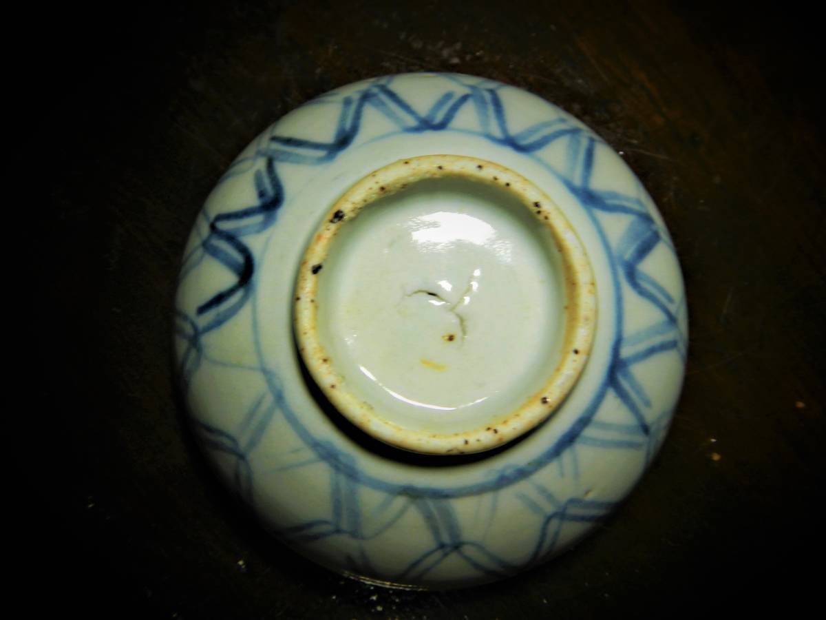 古伊万里 くらわんか 総網手紋茶碗 江戸中期 珍品 状態良好 検索 