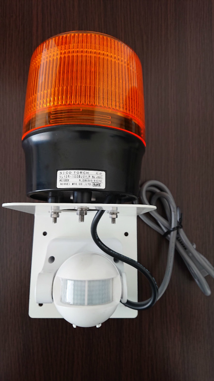 ニコトーチ　人感センサーLED回転灯　コンセント仕様・ブザー付　VL12R-100NJ2