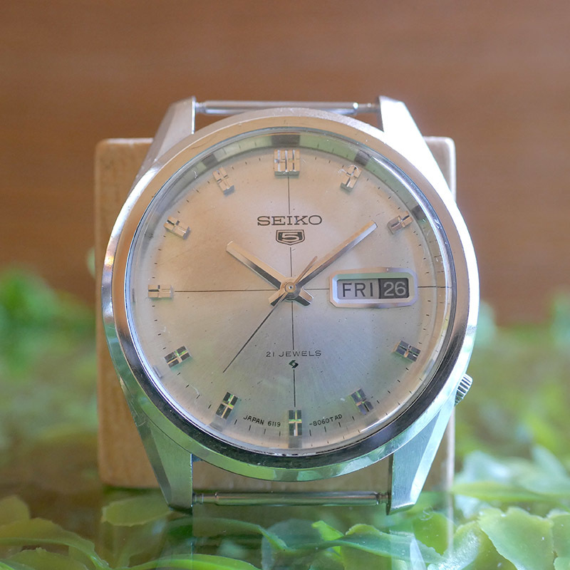 稼働/69年製】SEIKO5 6119-8020 自動巻き 21石 腕時計 1968年製 