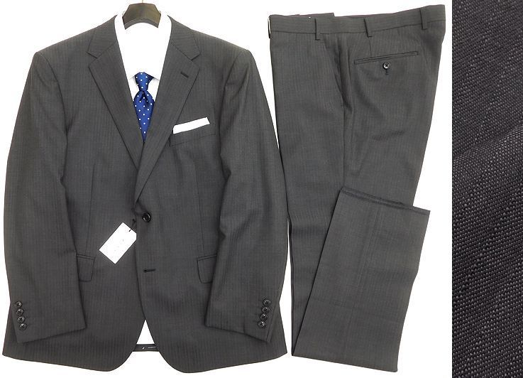 HIROKO KOSHINO homme ヒロココシノ オム 新品 実力派ブランド サマーウール混 ストライプ ジャケット 2パンツ スーツ BB5 ▲100▼k0830_03