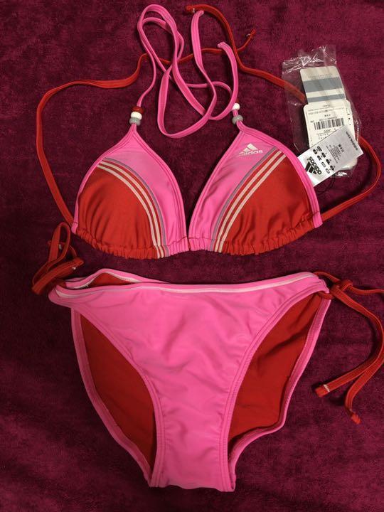 新作登場，大得価 adidas 水着 三角 ビキニ アディダス 光沢 S ピンク のスポーツビキニ ビーチバレー ジム レターパックライト(三角ビキニ)｜売買されたオークション情報、yahooの商品情報をアーカイブ公開 - オ Sサイズ