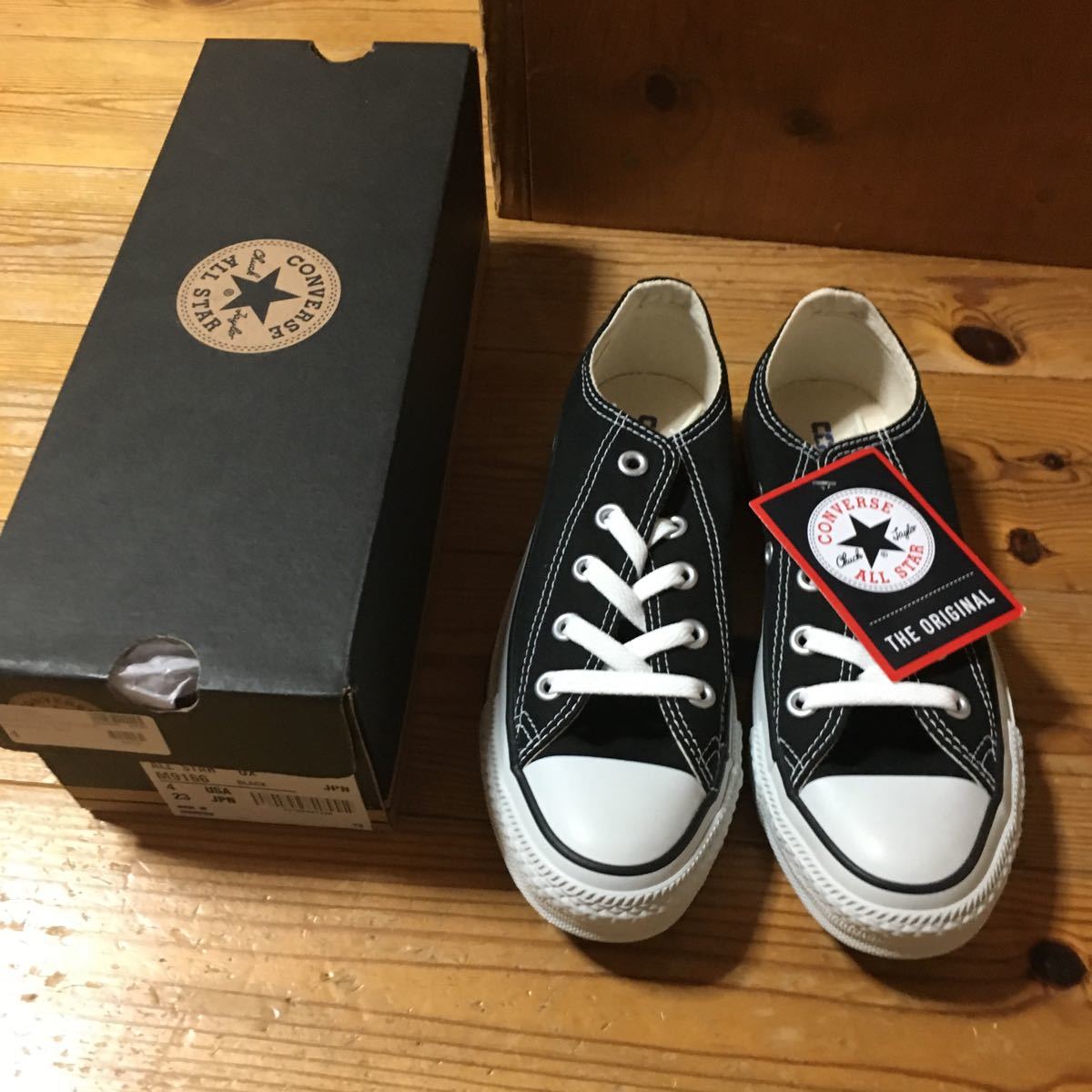 新品未使用箱付　コンバース　定番人気♪オールスター　黒　２３㎝　お買い得！