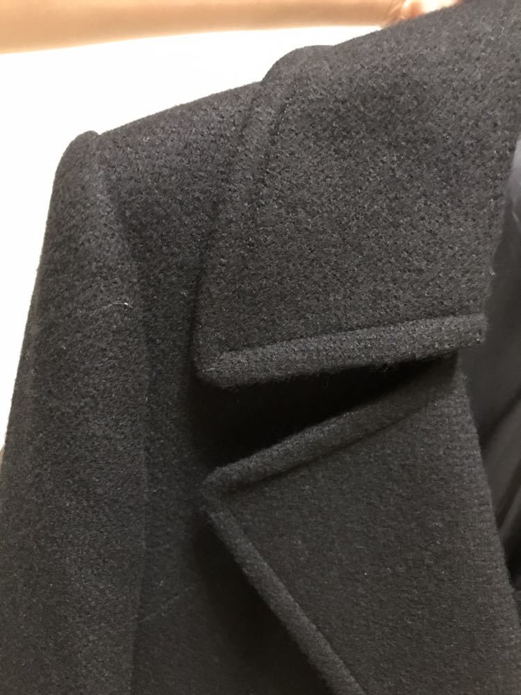 極美品レオナール カシミヤ100% チェスターコート 裏地シルク