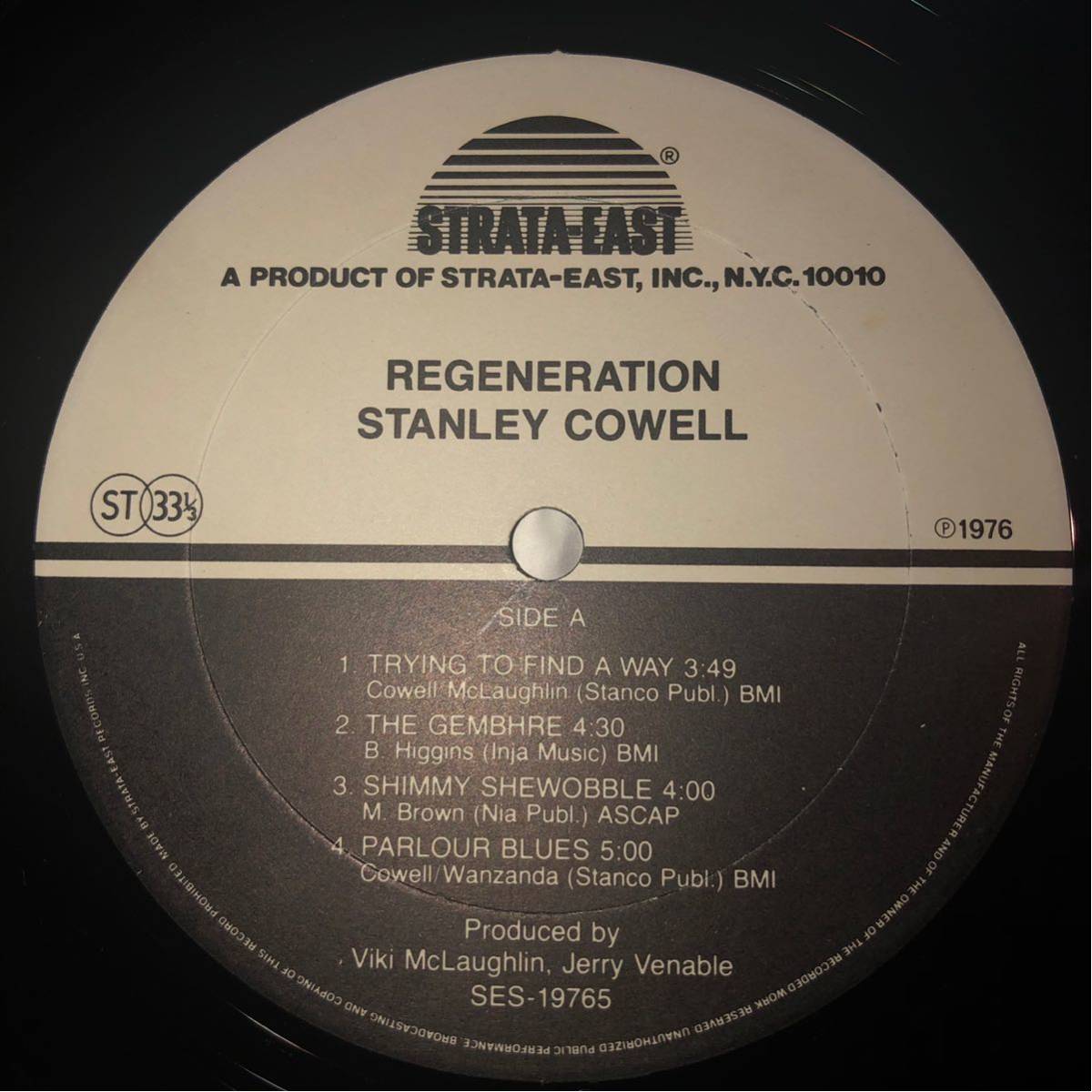 美品 US オリジナル Stanley Cowell Regeneration STRATA-EAST LP レコード