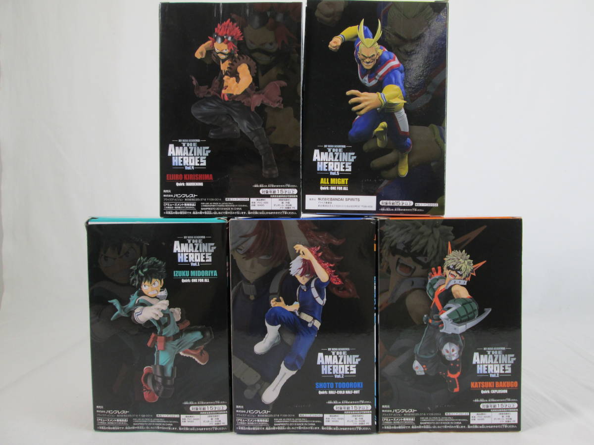 Xa 193 プライズ5種セット 僕のヒーローアカデミア The Amazing Heroes 緑谷出久 轟焦凍 爆豪勝己 切島鋭児郎 オールマイト 品 コミック アニメ 売買されたオークション情報 Yahooの商品情報をアーカイブ公開 オークファン Aucfan Com