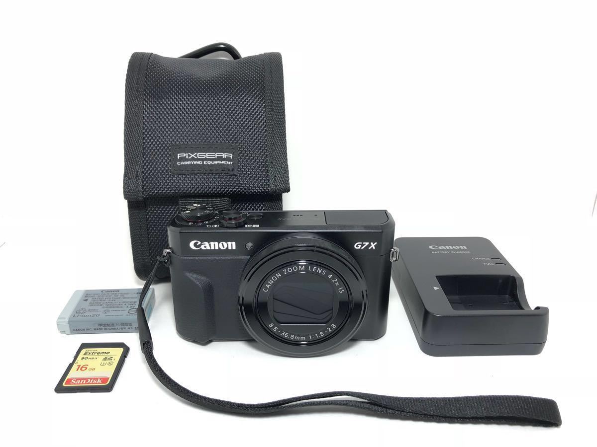 美品・ケース 高性能SDカード付】 Canon キヤノン PowerShot G7X MARK 