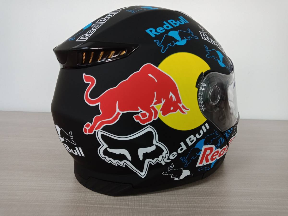 人気品 RedBull 高級レンズ内蔵ダブルレンズフリップアップヘルメット