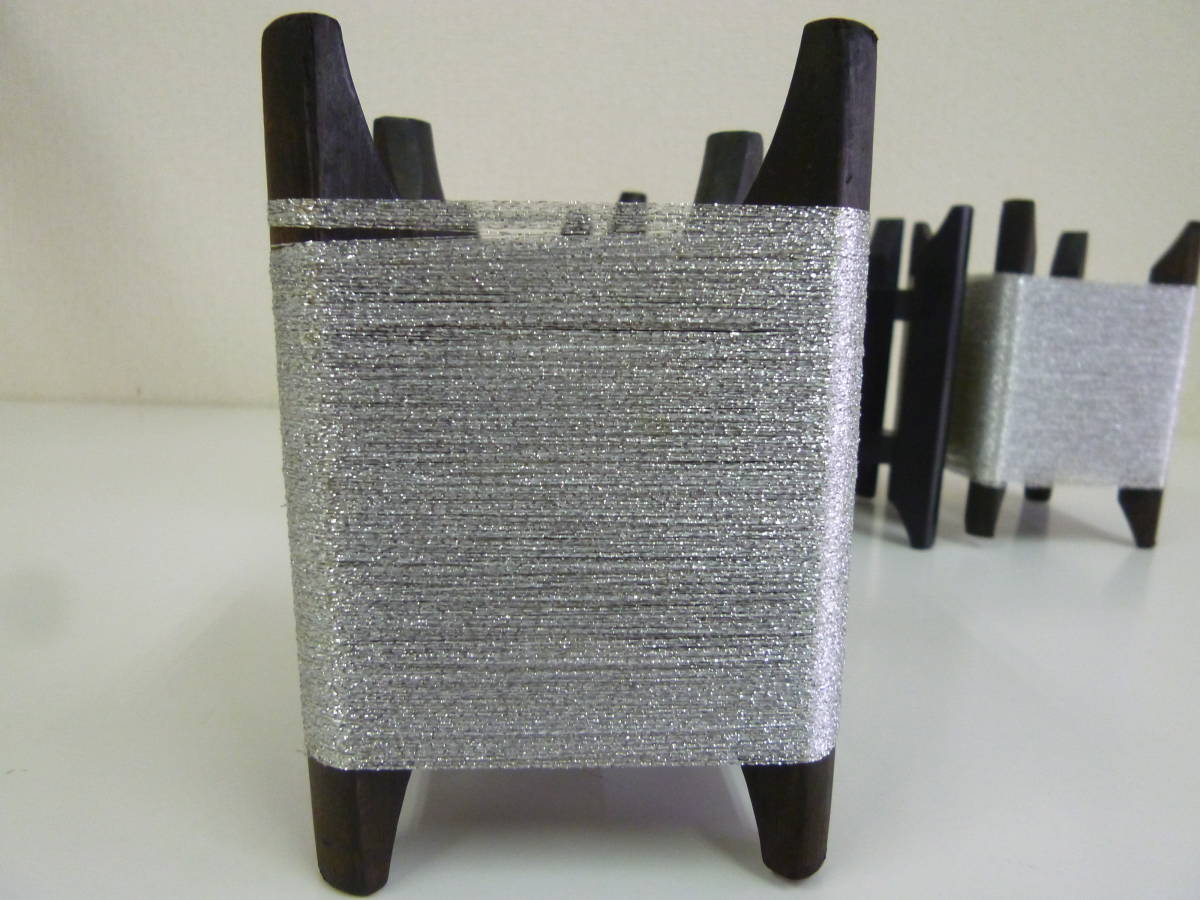 ★送料無料★糸巻き機　金　銀　黄　糸車　骨董　レトロ　ビンテージ_4