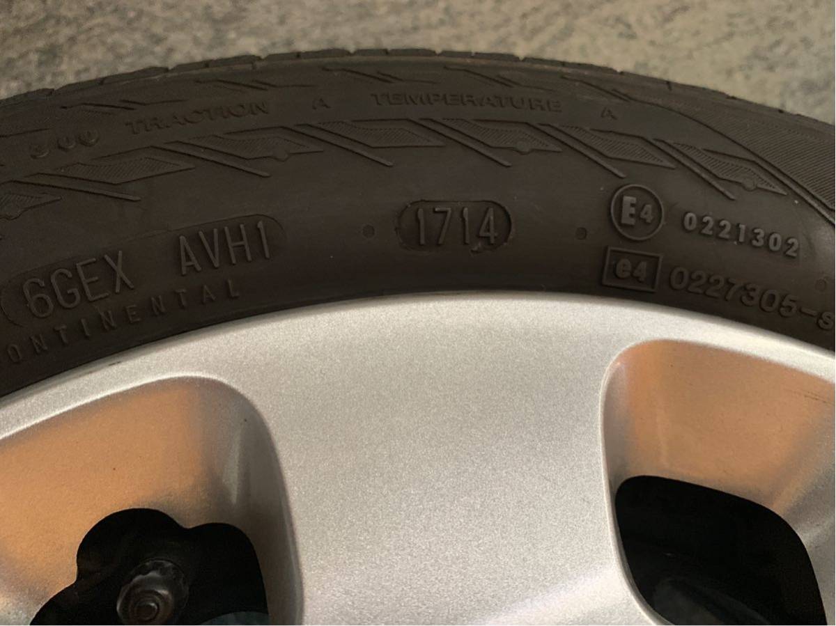 純正 フィアット 500 FIAT スチールホイール、タイヤ、ホイールカバー