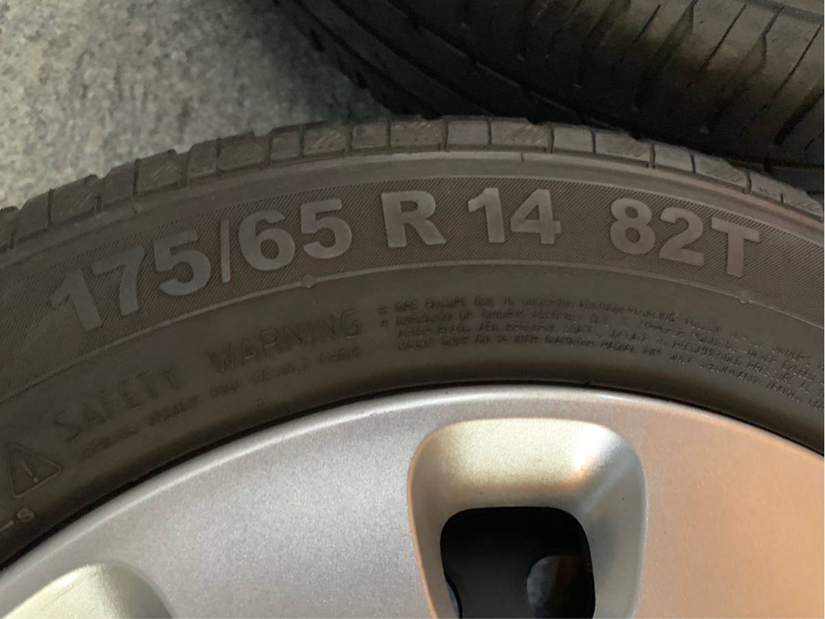 純正 フィアット 500 FIAT スチールホイール、タイヤ、ホイールカバー