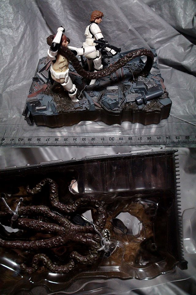 スター・ウォーズ④62-1ジオラマ フィギュア 怪物+ルーク+ソロ セット