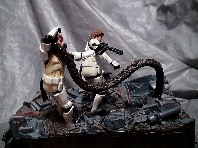 スター・ウォーズ④62-1ジオラマ フィギュア 怪物+ルーク+ソロ セット