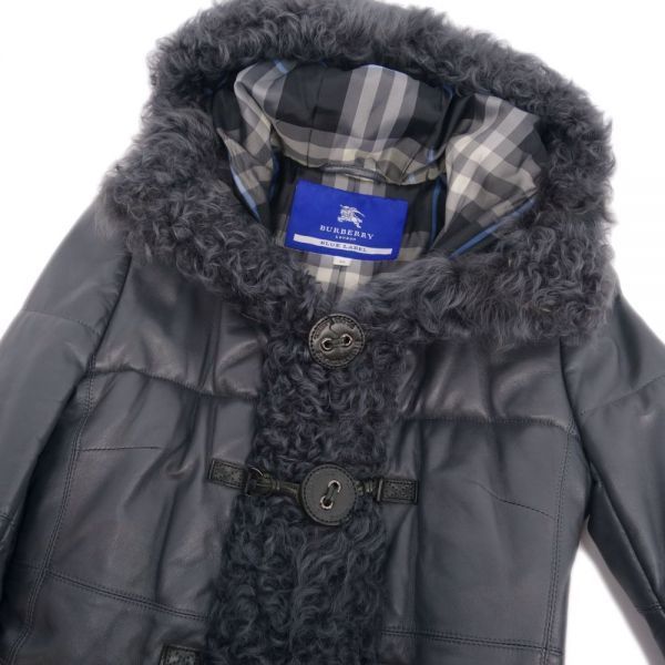 バーバリー ブルーレーベル BURBERRY BLUE LABEL ラムレザー 中綿入り