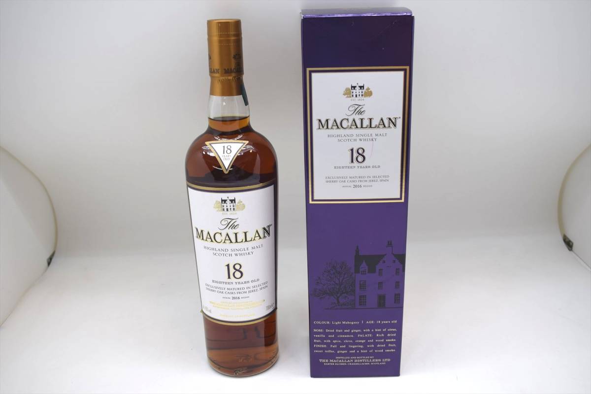 ザ・マッカラン The Macallan 18年 2016 シェリーオーク シングル