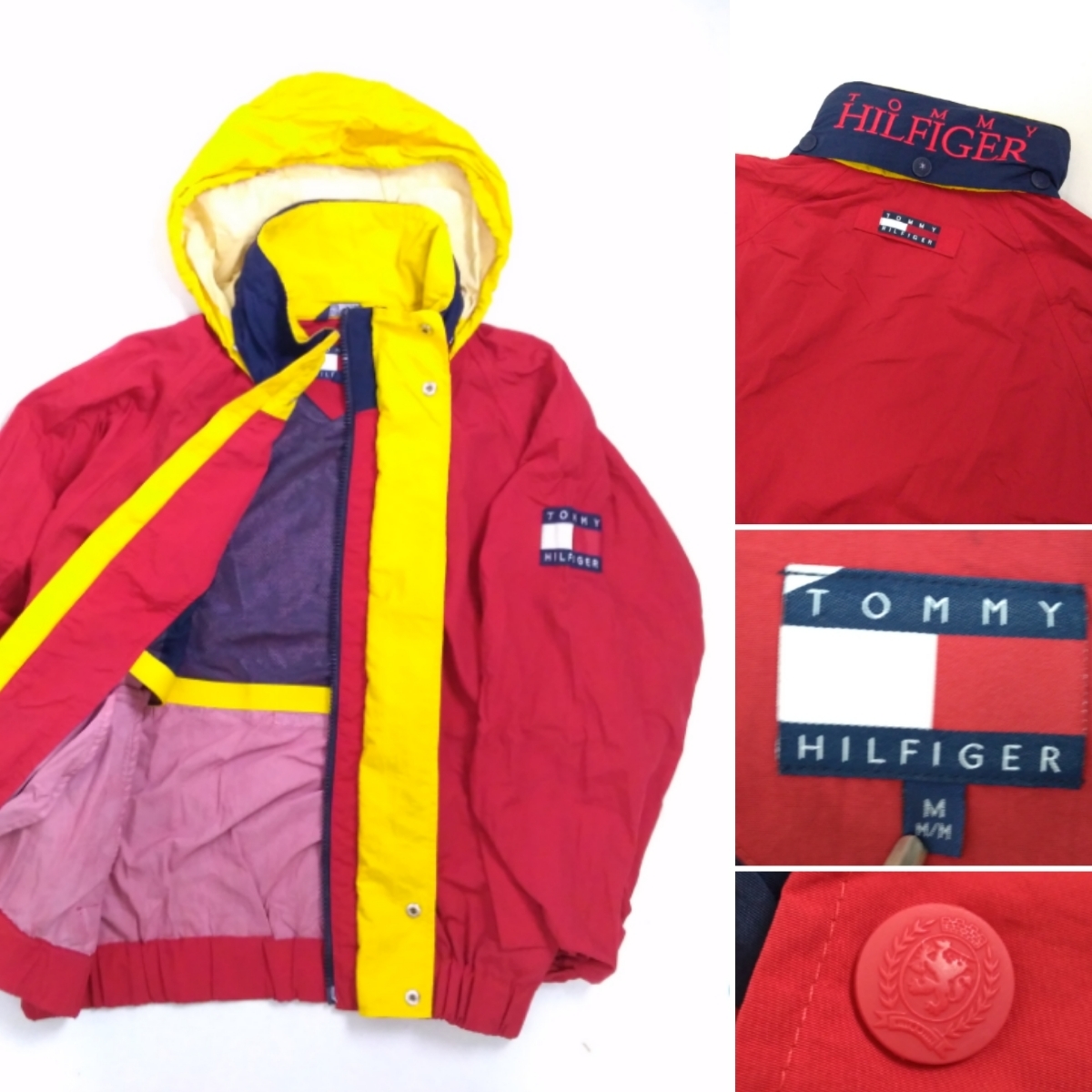 90s 当時物 好配色 ビッグフラッグロゴ TOMMY HILFIGER マウンテン 