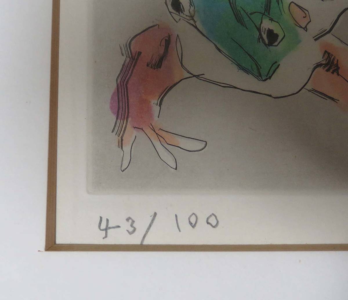 中川一政 古美術 - 銅版画「蛙」 | 古美術品専門サイト 額装 直筆