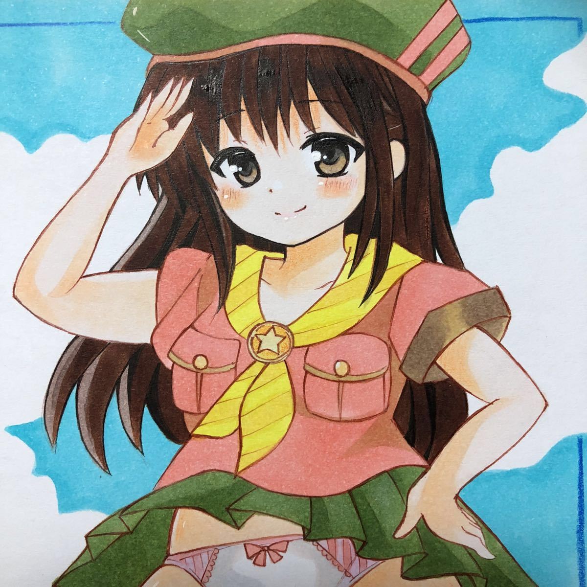 オリジナルイラスト ガールスカウトちゃん 手描きイラスト 売買されたオークション情報 Yahooの商品情報をアーカイブ公開 オークファン Aucfan Com