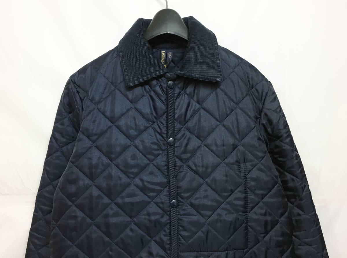 イギリス製 LAVENHAM ラベンハム キルティングジャケット 34 ネイビー 
