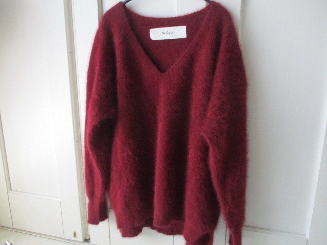 31 Sons de mode（ニット&frasl;セーター ・ ブラウン&frasl;茶色系）のフリマ ◆ザバージニア　ボルドー　ふわふわニット　美品◆