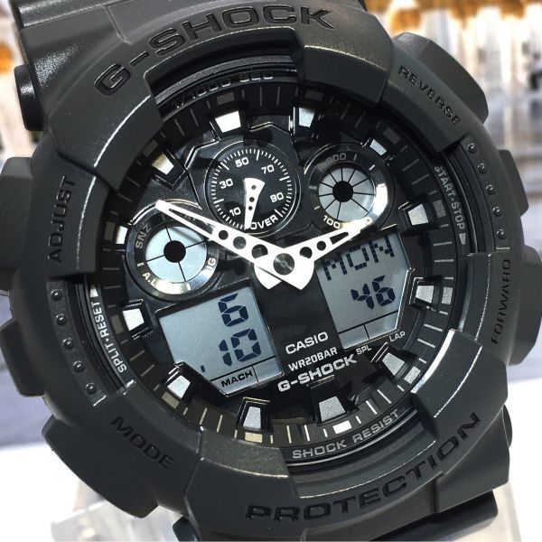 新品 正規品【カシオ・G-SHOCK】アナログ デジタル 腕時計 ミリタリー 迷彩 カモフラージュ 時計 グレー CASIO Gショック