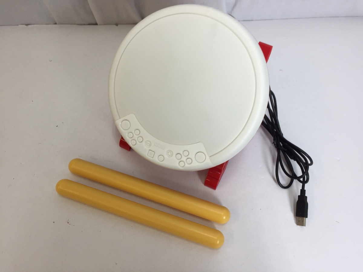 Switch対応 太鼓の達人シリーズ専用 太鼓型コントローラ タタコン バチ 箱無しセット【024-191026-WN-17-FUR】