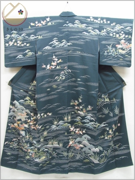 ☆着物10☆ 1円 逸品!! 絹 訪問着 【上野為二】四代目