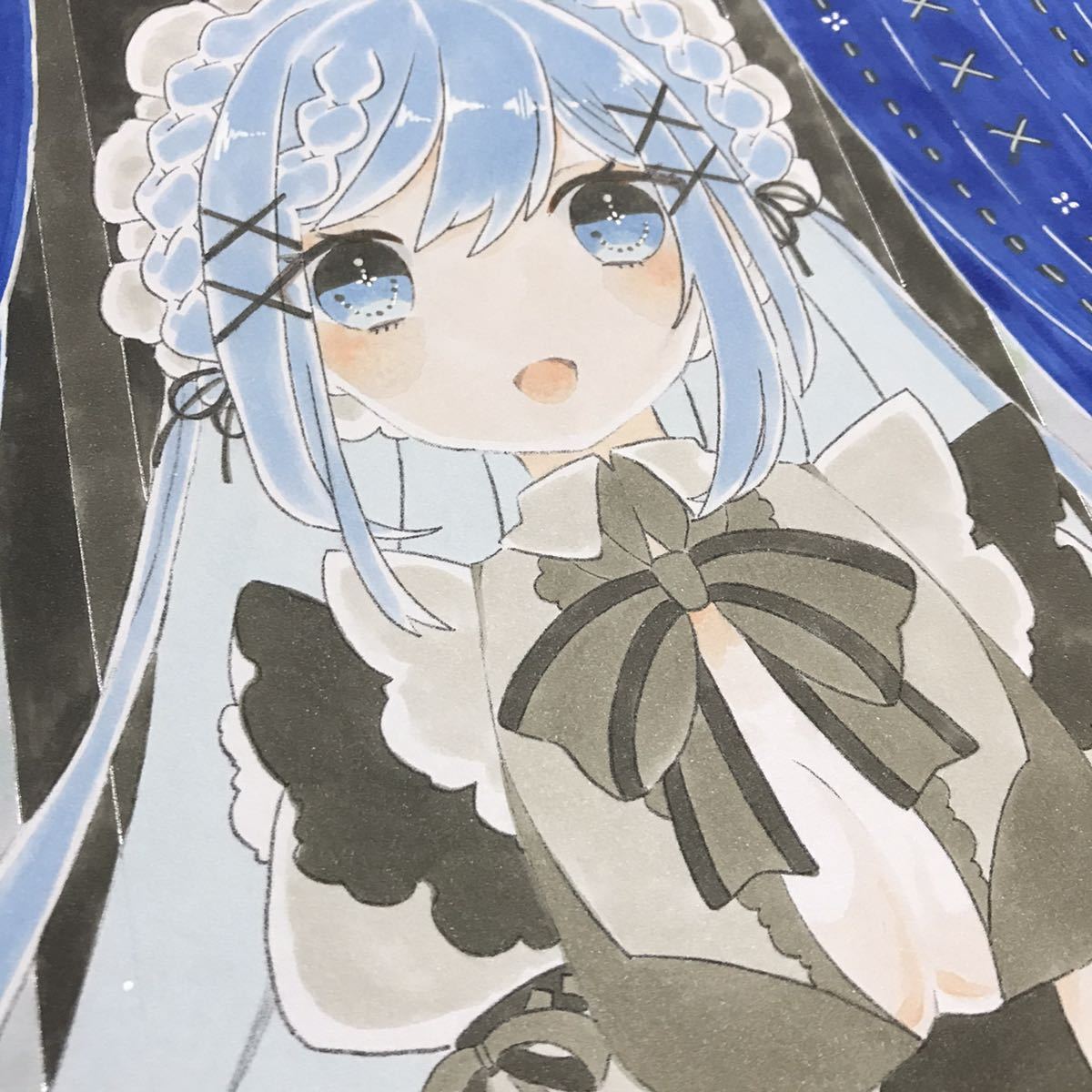 手描きイラスト オリジナル かっこいい もっと強くなりたい 女の子 色紙 人気定番の もっと強くなりたい