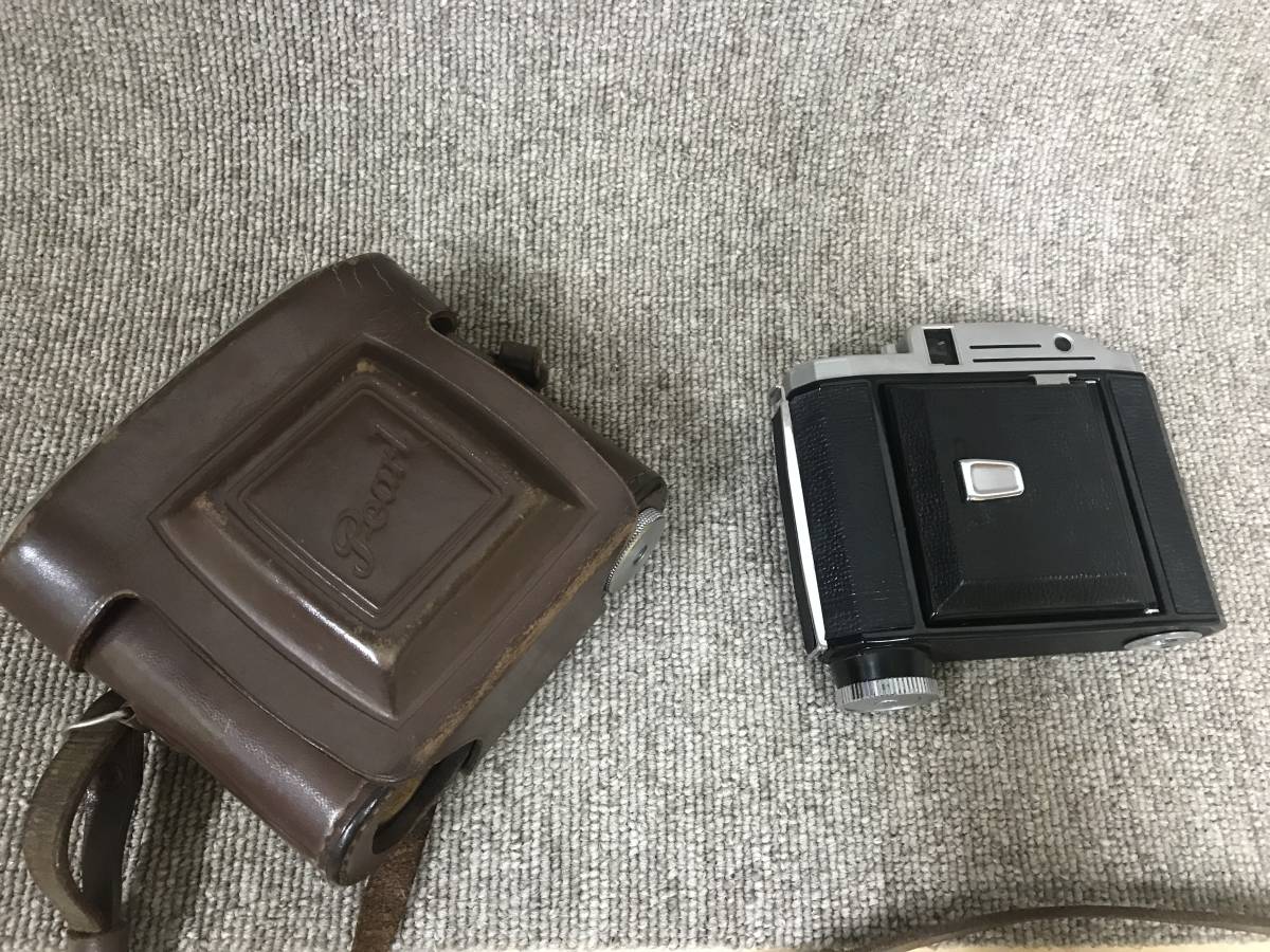 小西六/コニカ pearlⅢ 蛇腹カメラ レザーケース ジャンク?