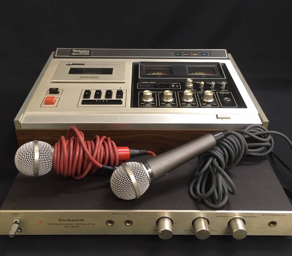 A27i45I Technics THREE HEAD DIRECT DRIVE TWO MOTOR SYSTEM RS-279US SH-3035 RP-V400 オーディオ機器4点セット