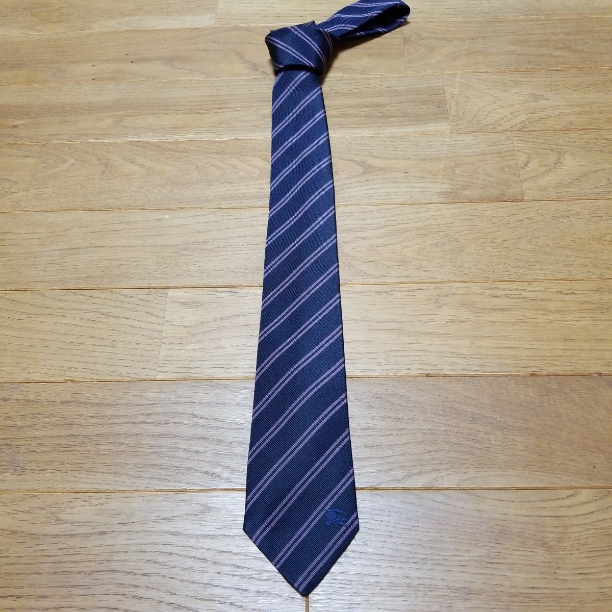 BURBERRY LONDON/バーバリー・ロンドン/パープル/レジメンタル/USED