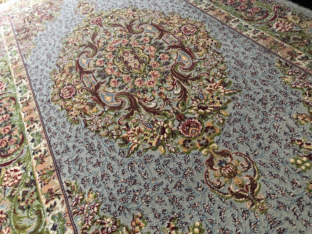 ペルシャ絨毯 イラン イスファハン 120×55cm ウール50