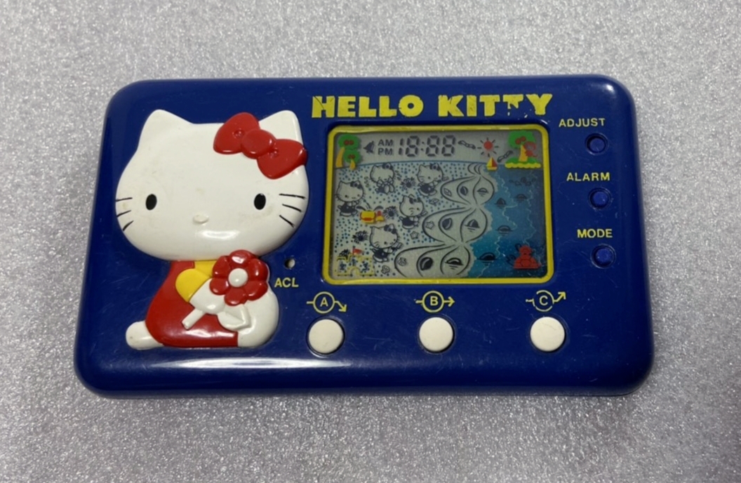 ゲームウォッチ トミー ハローキティ HELLO KITTY 青 即決