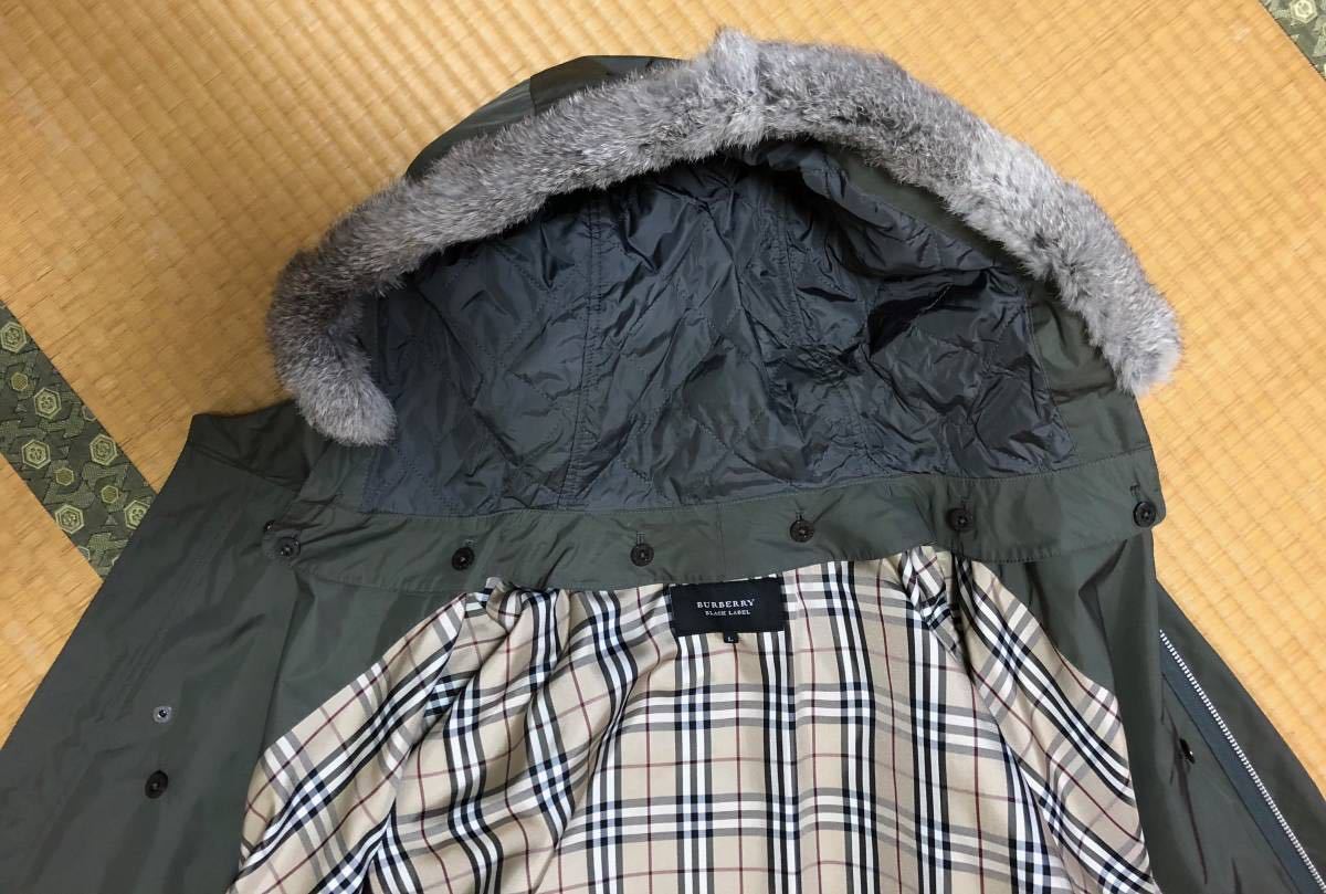 バーバリーブラックレーベルモッズコートLサイズ大きめライナー付き