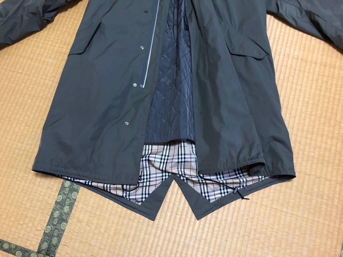 バーバリーブラックレーベルモッズコートLサイズ大きめライナー付き