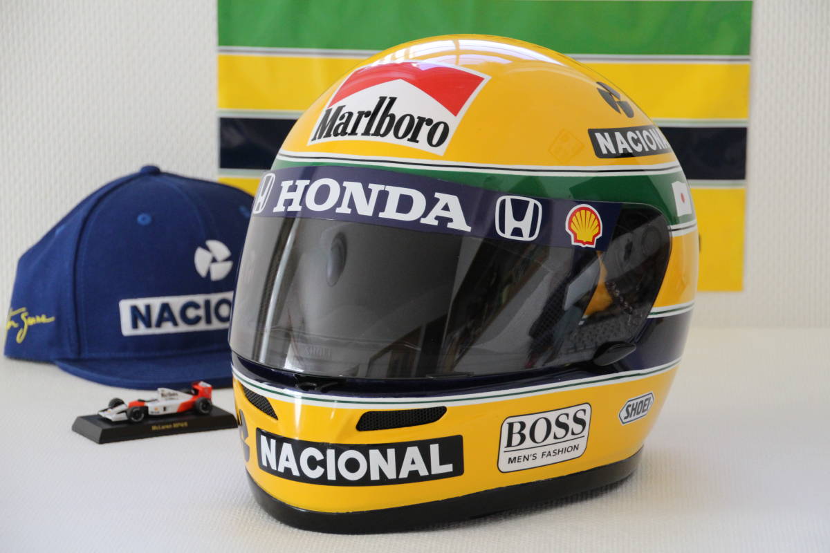 SHOEI WYVERN セナ Suzuka 1992 仕様 – フルリペイント SHOEI Z-4 塗装品 アイルトン セナ 1992年鈴鹿マクラーレンホンダ