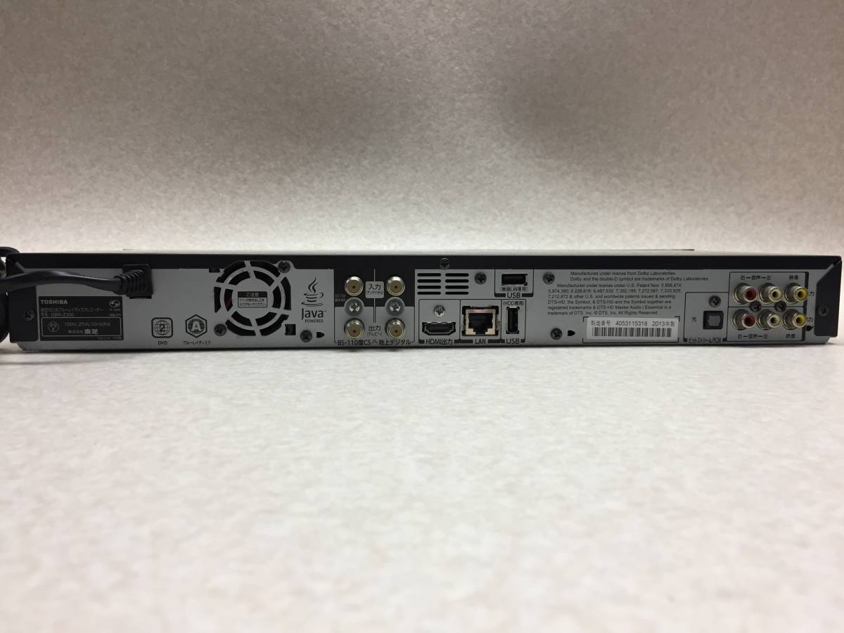 TOSHIBA　DBR-Z320 HDD&frasl;BDブルーレイレコーダー 　N62