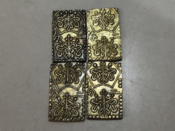 貨幣 二分金？ 4枚 詳細不明